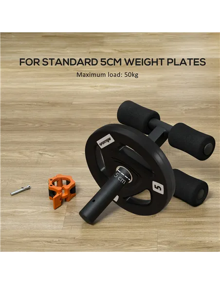 SPORTNOW Tib Bar with 2 x 5kg&2 x 10kg Olympic Weight Plates, Tibialis Trainer Calf Raise Machine for Shin Splints and Knee Pain