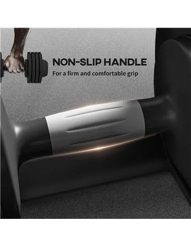 SPORTNOW 2 x 24KG Adjustable Dumbbells Set, 4-in-1 Weights Set with Storage Tray and Non-Slip Handle, Home Gym Fitness Equipment