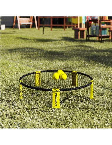 SPORTNOW Spike Ball Set, Mini Beach Games Set with Net, 3 Balls and Ball Pump, Portable with Carrying Bag for Outdoor Team Sport