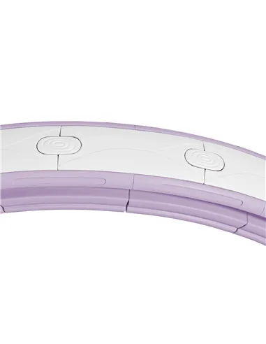 SPORTNOW Smart Weighted Hula Hoop, Massage Hula Ring w/ 16 Detachable Knots, 360° Auto-Rotating Ball, Digital Counter, Purple