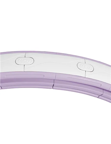 SPORTNOW Smart Weighted Hula Hoop, Massage Hula Ring w/ 16 Detachable Knots, 360° Auto-Rotating Ball, Digital Counter, Purple