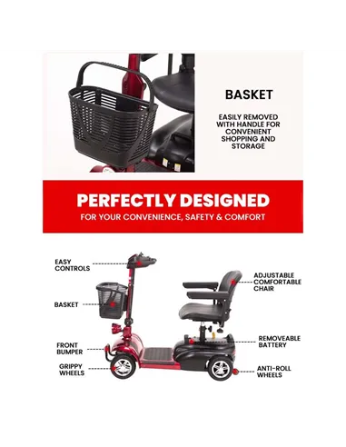 Zipper Pavement Legal Electric Mobility Scooter with Removable Battery 24V 250W - photo06