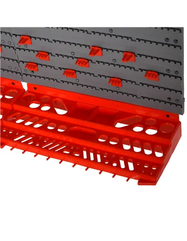 DURHAND 54 Pcs On-Wall Tool Equipment Holding Pegboard Home DIY Garage Organiser DIY w/ 50 Pegs 2 Shelves