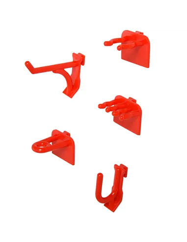 DURHAND 54 Pcs On-Wall Tool Equipment Holding Pegboard Home DIY Garage Organiser DIY w/ 50 Pegs 2 Shelves