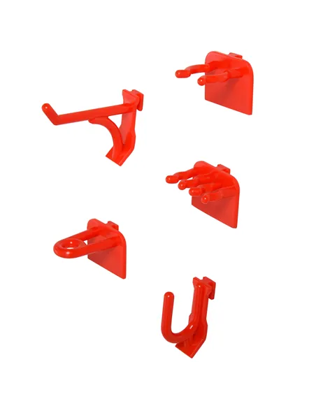 DURHAND 54 Pcs On-Wall Tool Equipment Holding Pegboard Home DIY Garage Organiser DIY w/ 50 Pegs 2 Shelves