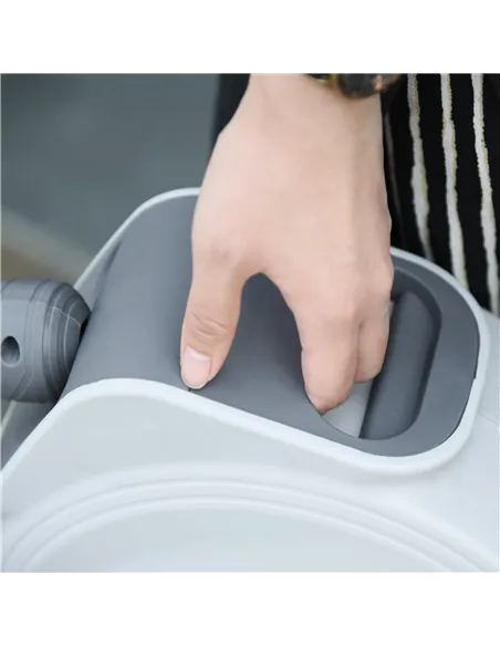 DURHAND Retractable Air Hose Reel 15m+ 140cm Hose Diameter 3/ 8" 9.5mm, Hose Connector 1/ 4" BSP, Wall Mount Auto Rewind Hose- R
