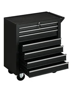 DURHAND 7-Drawer Rolling Tool Chest on Wheels, Lockable Tool Cabinet with Side Handle, Metal Tool Box Trolley for Garage, Worksh