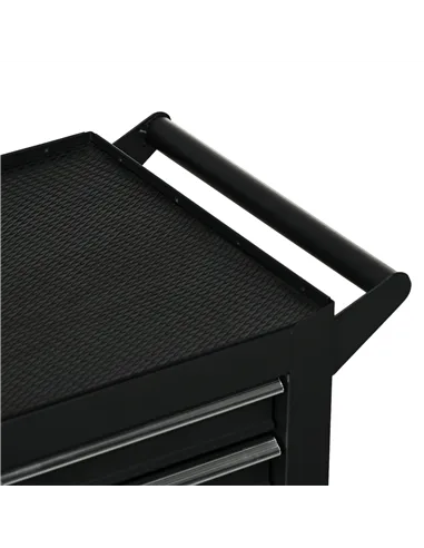 DURHAND 7-Drawer Rolling Tool Chest on Wheels, Lockable Tool Cabinet with Side Handle, Metal Tool Box Trolley for Garage, Worksh