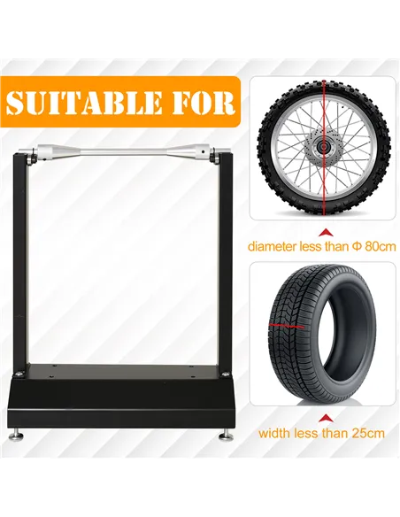DURHAND Motorcycle Bicycle Wheel Lifting Balance Stand, Motorbike Portable Stand, Rotating Adjustment Wheel