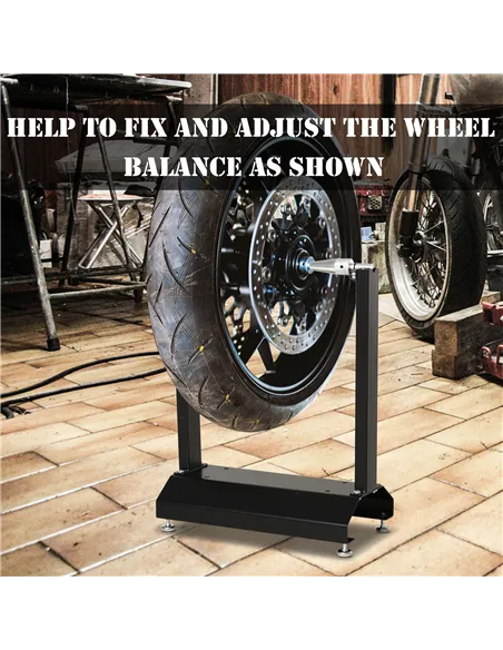 DURHAND Motorcycle Bicycle Wheel Lifting Balance Stand, Motorbike Portable Stand, Rotating Adjustment Wheel