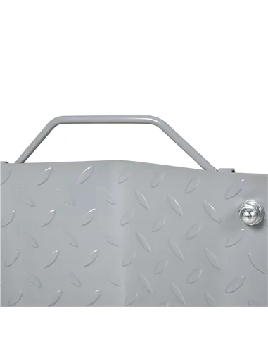 DURHAND Two-Piece Car Wheel Dolly with Swivel Casters, Non-Slip Metal Plates, 680kg Capacity, Grey