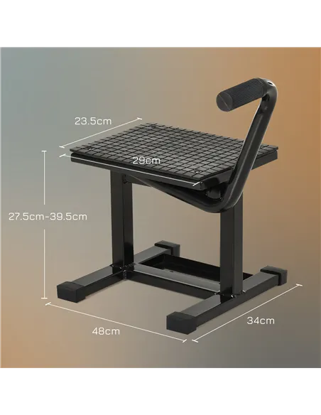 DURHAND Steel Motorbike Jack Lift, 27.5 / 39.5 H cm - Black