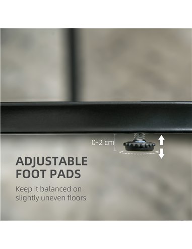 HOMCOM Marble-Effect Nest of Tables - Black/White