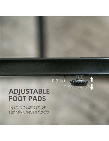 HOMCOM Marble-Effect Nest of Tables - Black/White