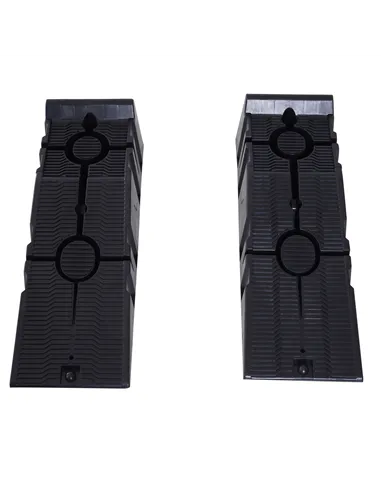 DURHAND 2 Pieces Car Ramps Heavy Duty 2.5 Ton Motorhome Levelling Ramps, Plastic Garage Workshop Car Lift, Portable Automotive V