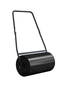 DURHAND Heavy Duty Garden Lawn Roller Push Tow Water Sand Filled 46L Equipment Manual Push Rolling Drum