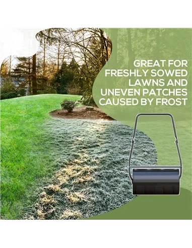 DURHAND Heavy Duty Garden Lawn Roller Push Tow Water Sand Filled 46L Equipment Manual Push Rolling Drum