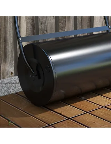 DURHAND Heavy Duty Garden Lawn Roller Push Tow Water Sand Filled 46L Equipment Manual Push Rolling Drum