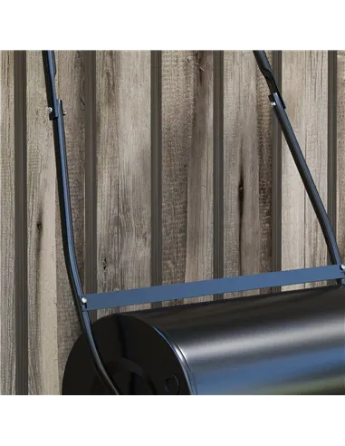 DURHAND Heavy Duty Garden Lawn Roller Push Tow Water Sand Filled 46L Equipment Manual Push Rolling Drum