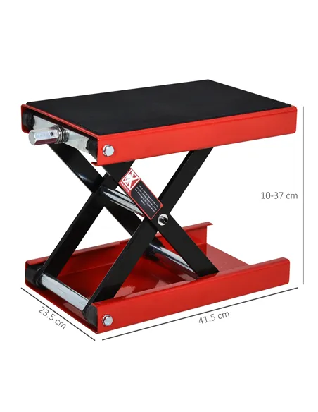 DURHAND 500KG Motorcycle Lift Scissor Jack, Height Adjustable Motorbike Stand with Anti-Slip Wide Deck, Heavy Duty Steel Motorbi
