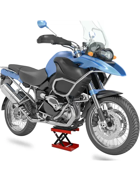 DURHAND 500KG Motorcycle Lift Scissor Jack, Height Adjustable Motorbike Stand with Anti-Slip Wide Deck, Heavy Duty Steel Motorbi