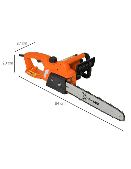 DURHAND 2000W Powerful Electric Chainsaw, 16" Aluminium Blade Portable Corded Chain Saw, 7250rpm Chain Saw for Garden Tree Pruni