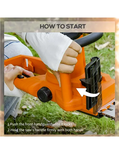 DURHAND 2000W Powerful Electric Chainsaw, 16" Aluminium Blade Portable Corded Chain Saw, 7250rpm Chain Saw for Garden Tree Pruni