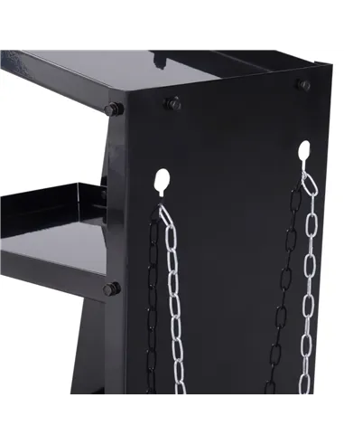 DURHAND Welding Cart Welder Trolley Garage for Gas Bottles w/ Safety Chain, Wheels, Black