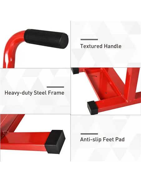 DURHAND Steel Motorbike Jack Lift, 27.5 / 39.5 H cm - Red