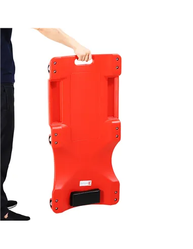 DURHAND Mechanic Vehicle Creeper, Under-Car Rolling Crawler Board, with Headrest, Wheels, Red