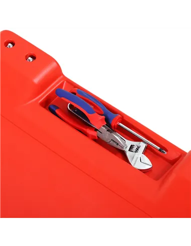 DURHAND Mechanic Vehicle Creeper, Under-Car Rolling Crawler Board, with Headrest, Wheels, Red