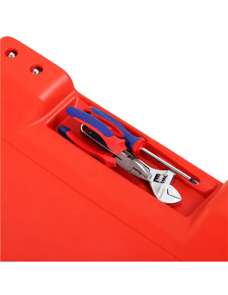 DURHAND Mechanic Vehicle Creeper, Under-Car Rolling Crawler Board, with Headrest, Wheels, Red