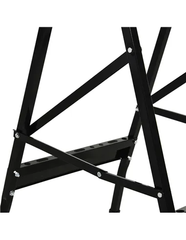 DURHAND 4-in-1 Work Bench, Folding Clamp Table w/ 4 Adjustable Clamping Pegs for DIY Home Garage, Black