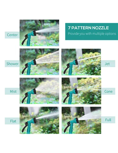 DURHAND 10m Garden Auto Hose Reel Wall Mounted Retractable 7 Patterns Spray Nozzle