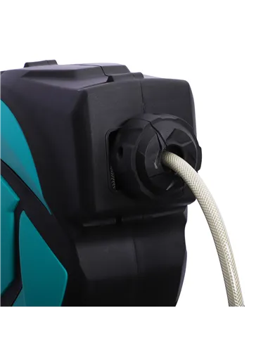 DURHAND 10m Garden Auto Hose Reel Wall Mounted Retractable 7 Patterns Spray Nozzle