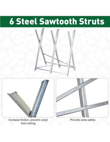 DURHAND Portable Sawhorse Heavy Duty Steel Adjustable Work Support, Foldable Sawhorse Stand 100 kg Weight Capacity, Silver Tone