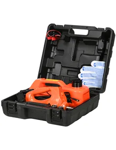 DURHAND 5 Ton Electric Car Jack Kit with 12V Auto Car Floor Jack, Impact Wrench, 15.5-45cm Tyre Lift Emergency Tyre Repair Kit w
