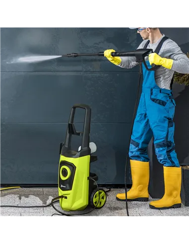 DURHAND 1800W High Pressure Washer, 150 Bar Pressure, 510 L/h Flow, High-Performance Portable Power Jet Wash Cleaner Green