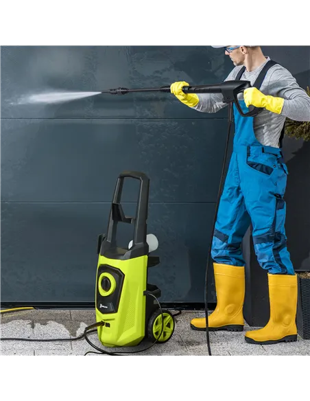 DURHAND 1800W High Pressure Washer, 150 Bar Pressure, 510 L/h Flow, High-Performance Portable Power Jet Wash Cleaner Green