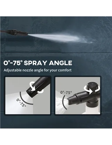 DURHAND High Pressure Washer, 150 Bar Pressure, 510 L/h Flow, 1800W, High-Performance Portable Power Jet Wash Cleaner, Blue