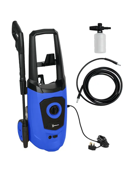 DURHAND 1800W High Pressure Washer, 150 Bar Pressure, 510 L/h Flow, High-Performance Portable Power Jet Wash Cleaner Blue