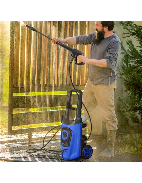 DURHAND 1800W High Pressure Washer, 150 Bar Pressure, 510 L/h Flow, High-Performance Portable Power Jet Wash Cleaner Blue