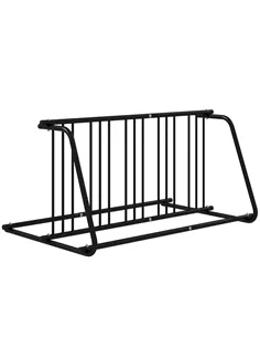 DURHAND Bike Stand, Double-sided Bike Rack Floor Stand for 6 Bicycles, Kids/Mountain/Road Bikes Garage Indoor Outdoor Use