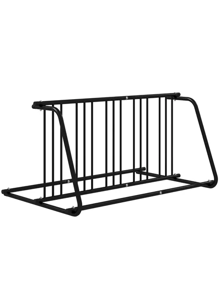 DURHAND Bike Stand, Double-sided Bike Rack Floor Stand for 6 Bicycles, Kids/Mountain/Road Bikes Garage Indoor Outdoor Use