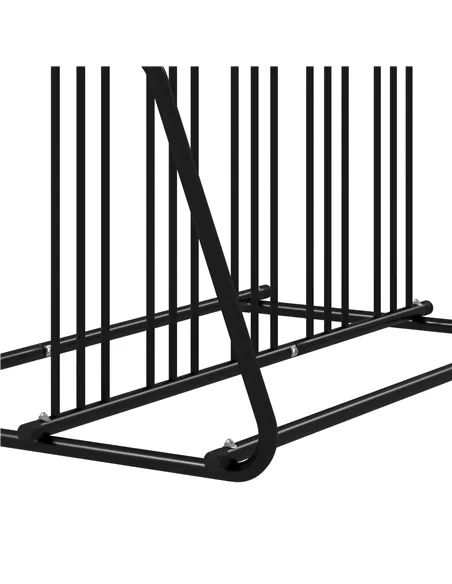 DURHAND Bike Stand, Double-sided Bike Rack Floor Stand for 6 Bicycles, Kids/Mountain/Road Bikes Garage Indoor Outdoor Use