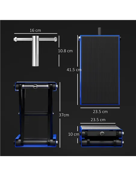 DURHAND 500KG Motorcycle Lift Scissor Jack, Height Adjustable Motorbike Stand with Anti-Slip Wide Deck, Heavy Duty Steel Motorbi