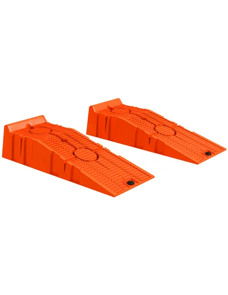 DURHAND 2 Pieces Car Ramps Heavy Duty 2.5 Ton Motorhome Levelling Ramps, Plastic Garage Workshop Car Lift, Portable Automotive V