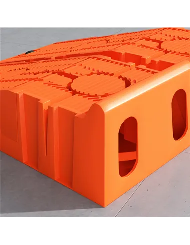 DURHAND 2 Pieces Car Ramps Heavy Duty 2.5 Ton Motorhome Levelling Ramps, Plastic Garage Workshop Car Lift, Portable Automotive V