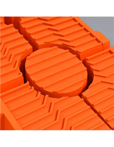 DURHAND 2 Pieces Car Ramps Heavy Duty 2.5 Ton Motorhome Levelling Ramps, Plastic Garage Workshop Car Lift, Portable Automotive V