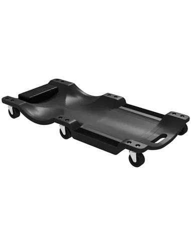 DURHAND Mechanic Vehicle Creeper, Under-Car Rolling Crawler Board, with Headrest, Wheels, Black